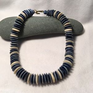 Blue and Cream Necklace